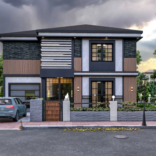 Sedat Laloğlu Villa — 3d dış cephe görselleştirme, görsel 1